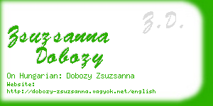 zsuzsanna dobozy business card